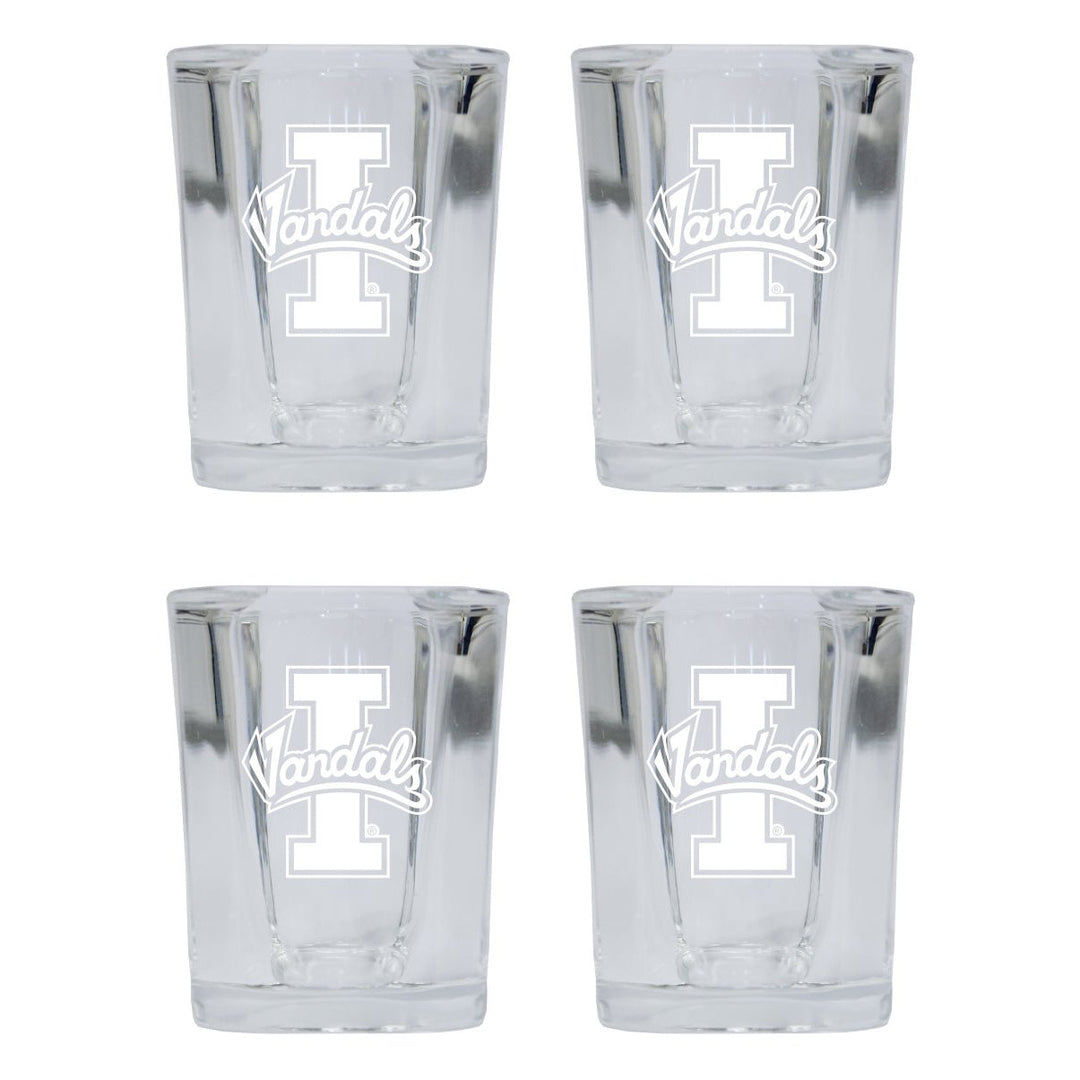 Idaho Vandals NCAA Collectors Edition 2oz Square Shot Glass - Laser Etched Logo 4-Pack Image 1