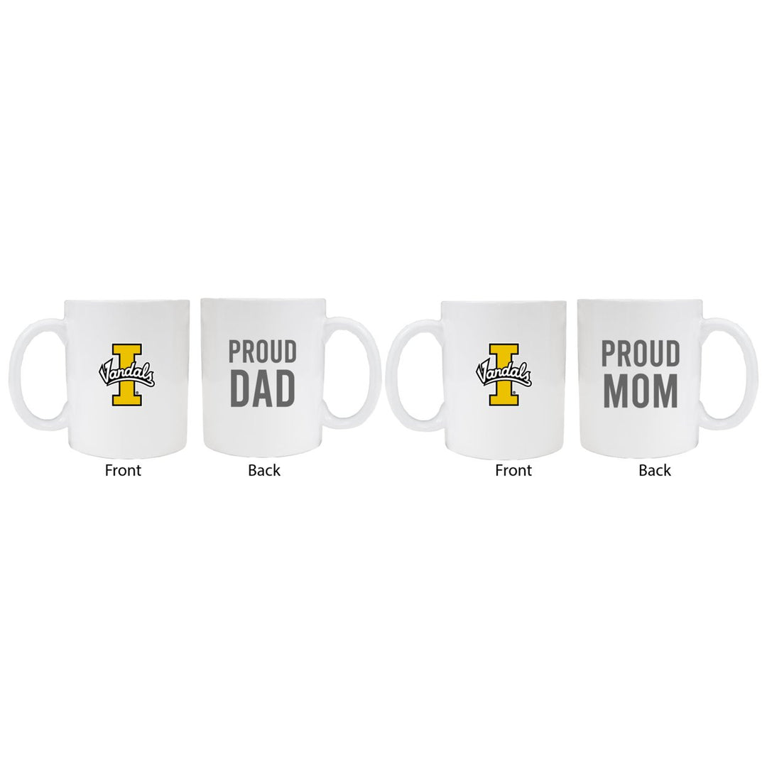 Idaho Vandals Proud Mom And Dad White Ceramic Coffee Mug 2 pack (White) Image 1