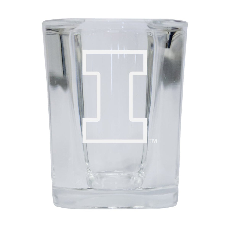 Illinois Fighting Illini NCAA Collectors Edition 2oz Square Shot Glass - Laser Etched Logo Image 1