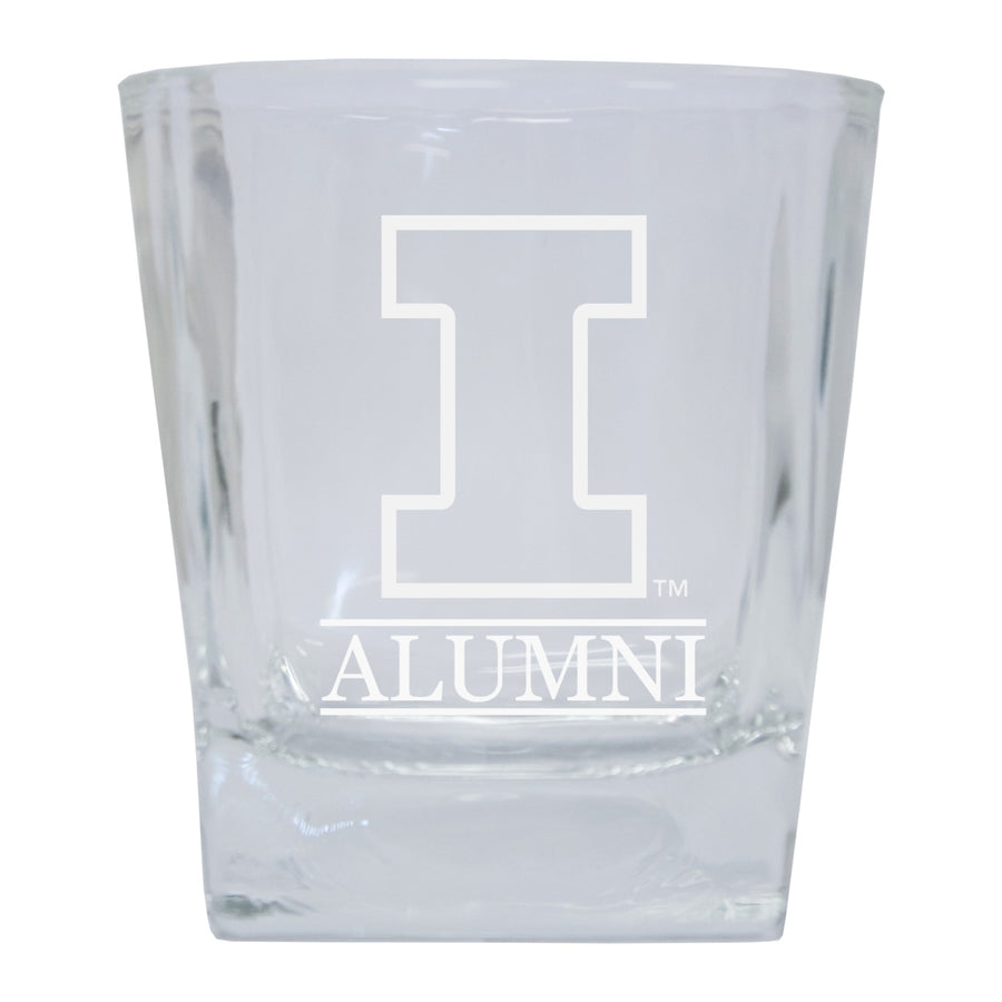 Illinois Fighting Illini Alumni Elegance - 5 oz Etched Shooter Glass Tumbler 2-Pack Image 1