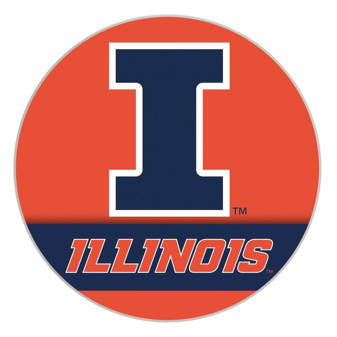 Illinois Fighting Illini Officially Licensed Paper Coasters (4-Pack) - Vibrant Furniture-Safe Design Image 1