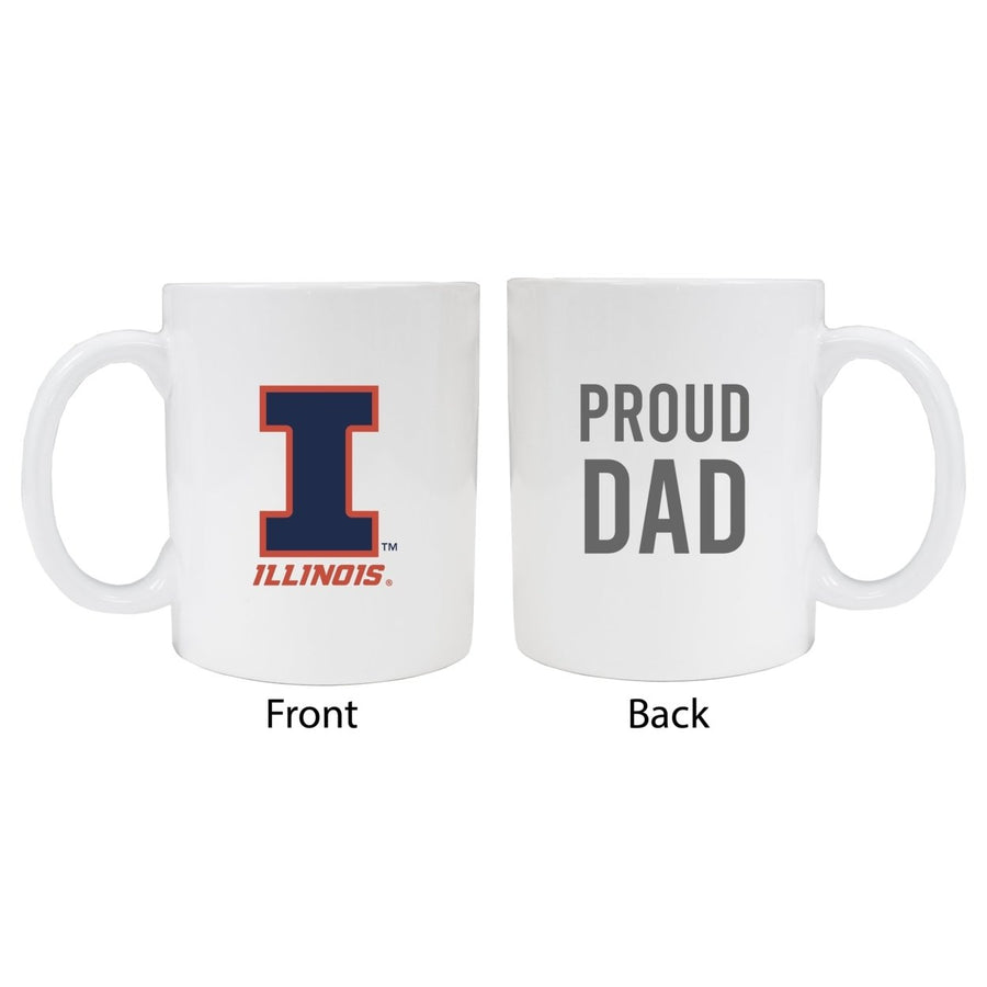 Illinois Fighting Illini Proud Dad Ceramic Coffee Mug - White Image 1