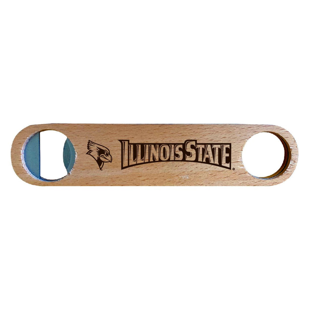 Illinois State Redbirds NCAA Elegant Laser-Etched Wooden Bottle Opener - Collegiate Bar Accessory Image 1