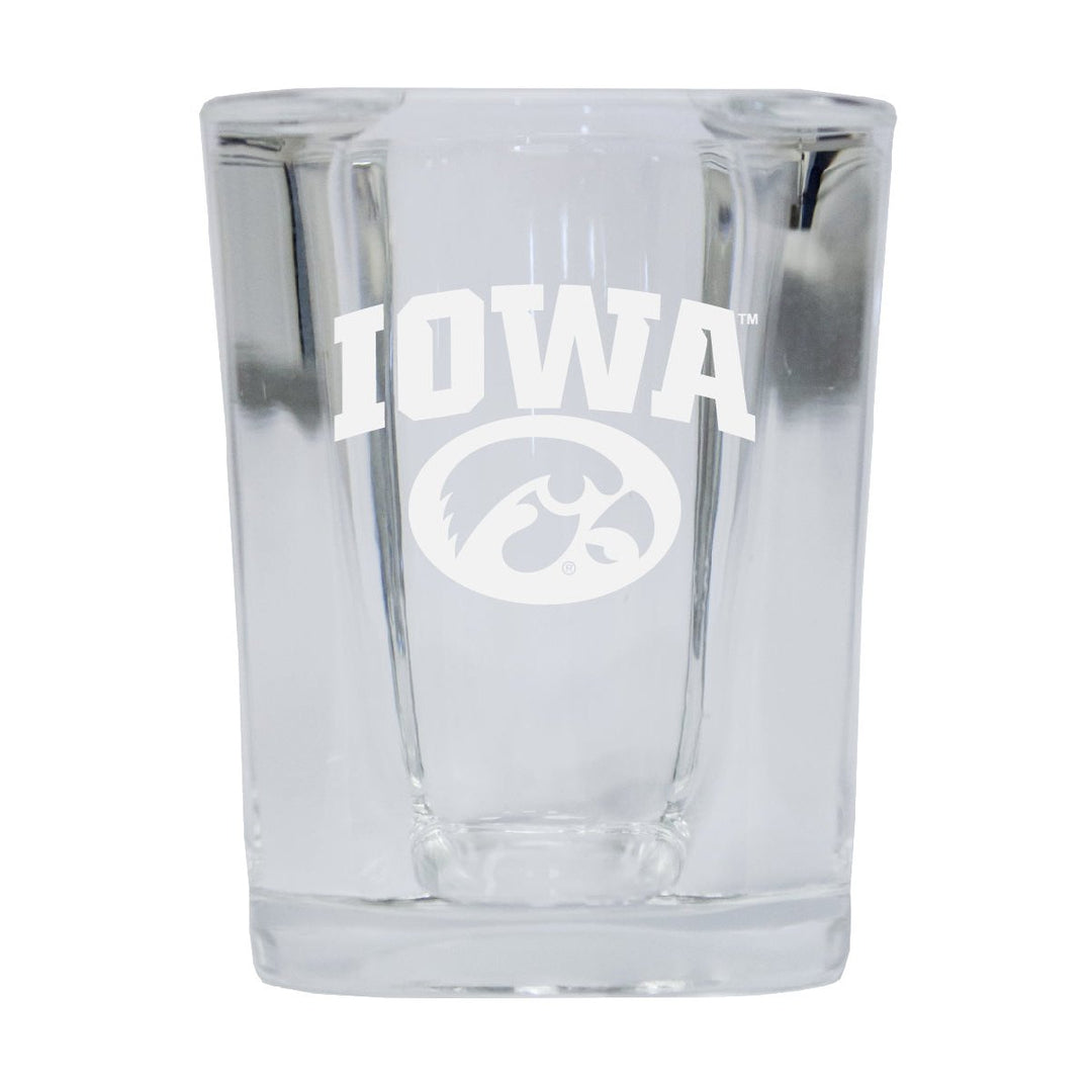 Iowa Hawkeyes NCAA Collectors Edition 2oz Square Shot Glass - Laser Etched Logo Image 1