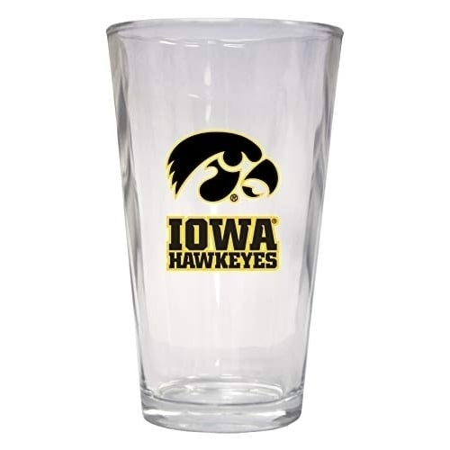 NCAA Iowa Hawkeyes Officially Licensed Logo Pint Glass  Classic Collegiate Beer Glassware Image 1