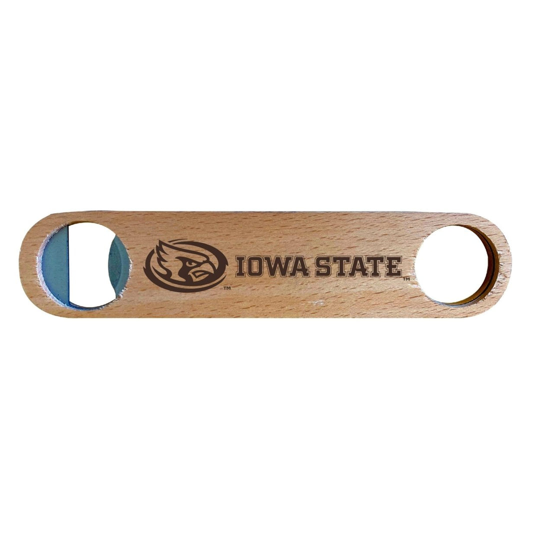 Iowa State Cyclones NCAA Elegant Laser-Etched Wooden Bottle Opener - Collegiate Bar Accessory Image 1