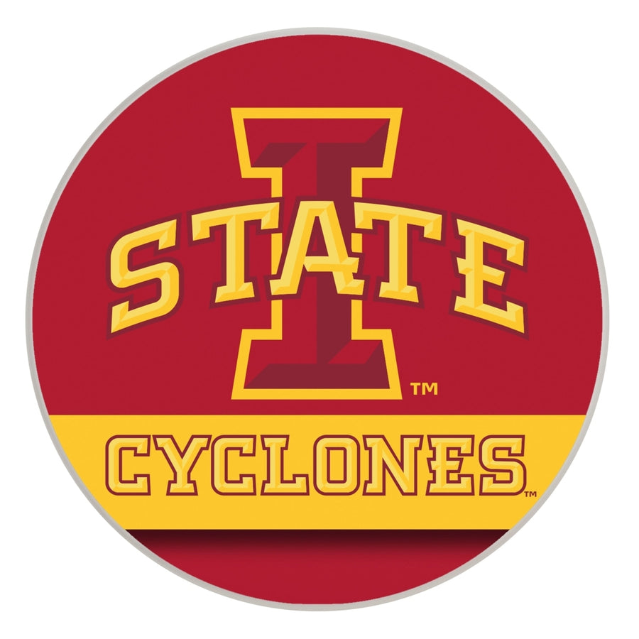 Iowa State Cyclones Officially Licensed Paper Coasters (4-Pack) - Vibrant Furniture-Safe Design Image 1