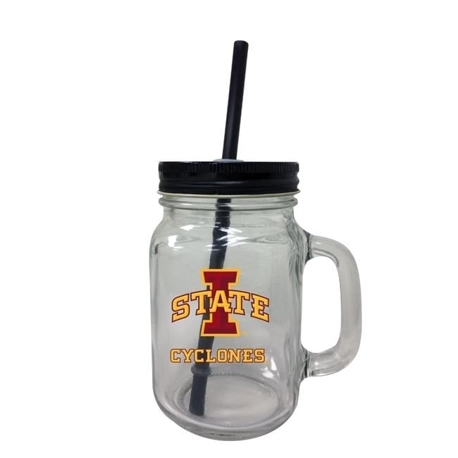 Iowa State Mason Jar Glass Image 1