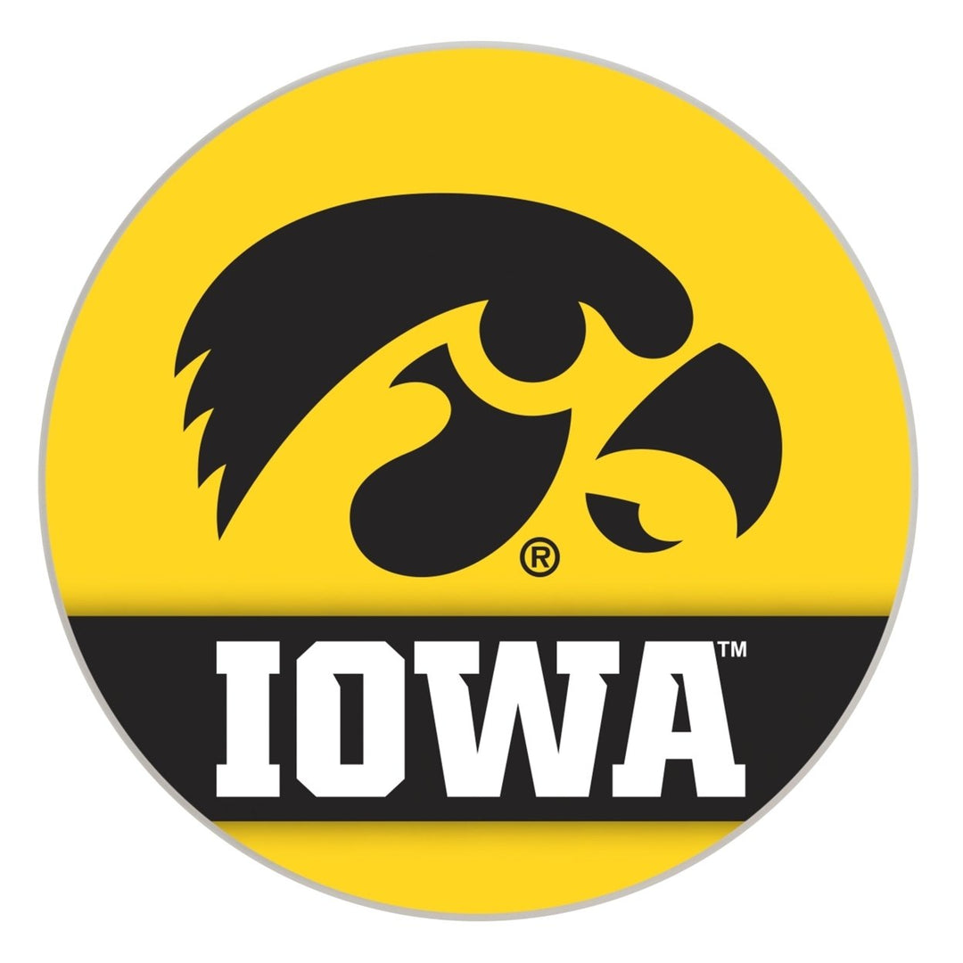 Iowa Hawkeyes Officially Licensed Paper Coasters (4-Pack) - Vibrant Furniture-Safe Design Image 1