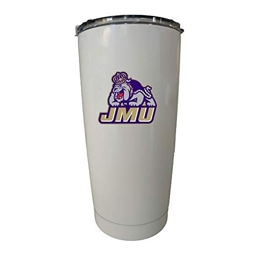 James Madison Dukes 16 oz Insulated Stainless Steel Tumblers White. Image 1