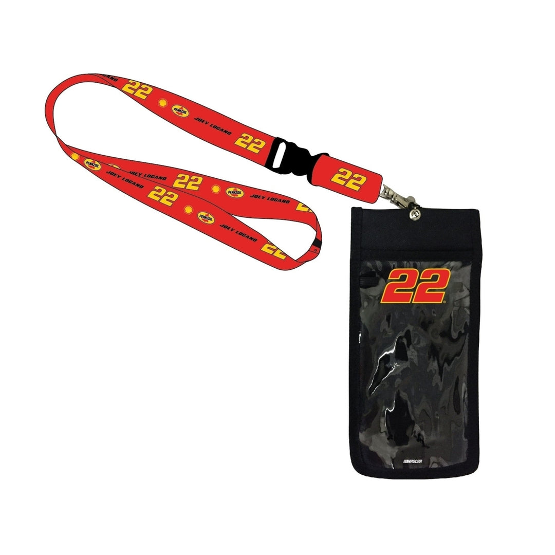 Joey Logano 22 Racing Nascar Deluxe Credential Holder w/Lanyard for 2020 Image 1