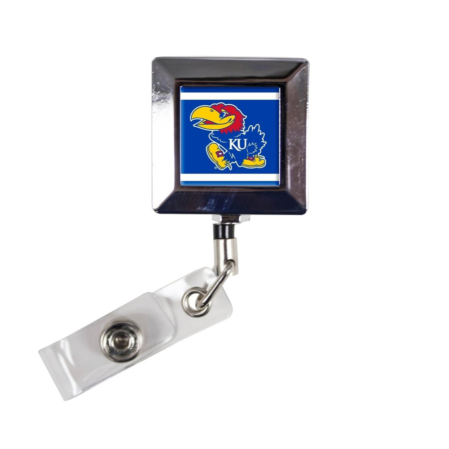 Kansas Jayhawks 2-Pack Retractable Badge Holder Image 1