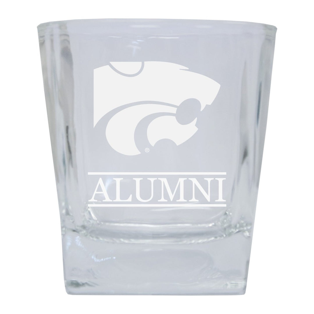 Kansas State Wildcats 2-Pack Alumni Elegance 10oz Etched Glass Tumbler Image 1