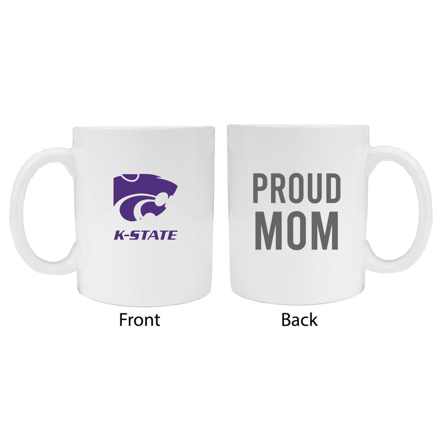 Kansas State Wildcats Proud Mom Ceramic Coffee Mug - White (2 Pack) Image 1