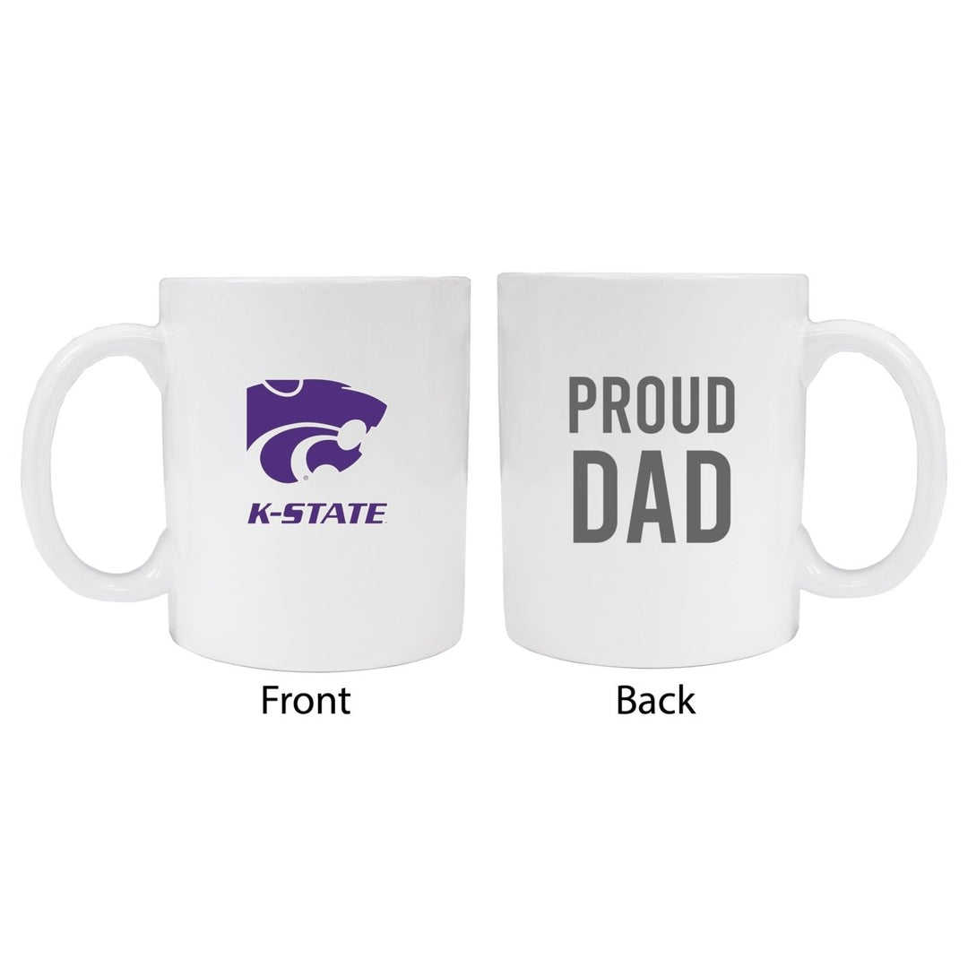 Kansas State Wildcats Proud Dad Ceramic Coffee Mug - White Image 1