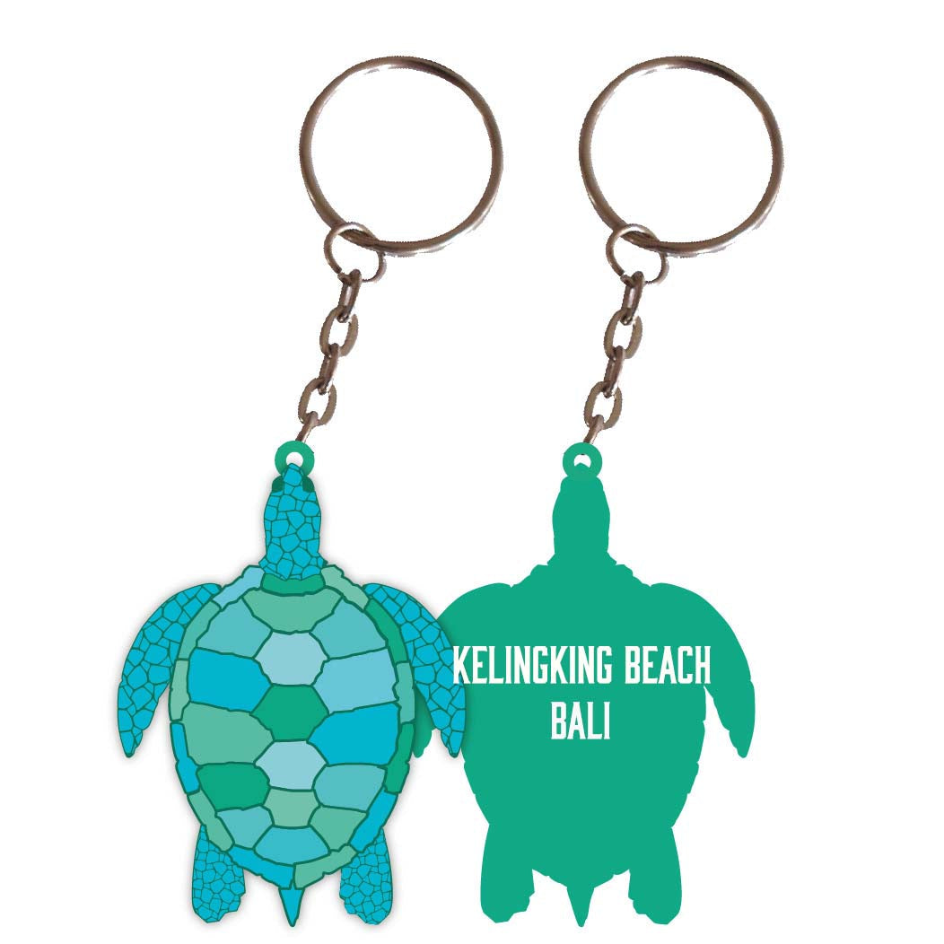 Kelingking Beach Bali Turtle Metal Keychain Image 1