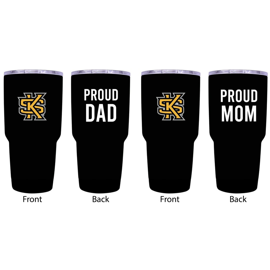 Kennesaw State University Proud Parent 24 oz Insulated Tumblers Set - Black Mom and Dad Edition Image 1