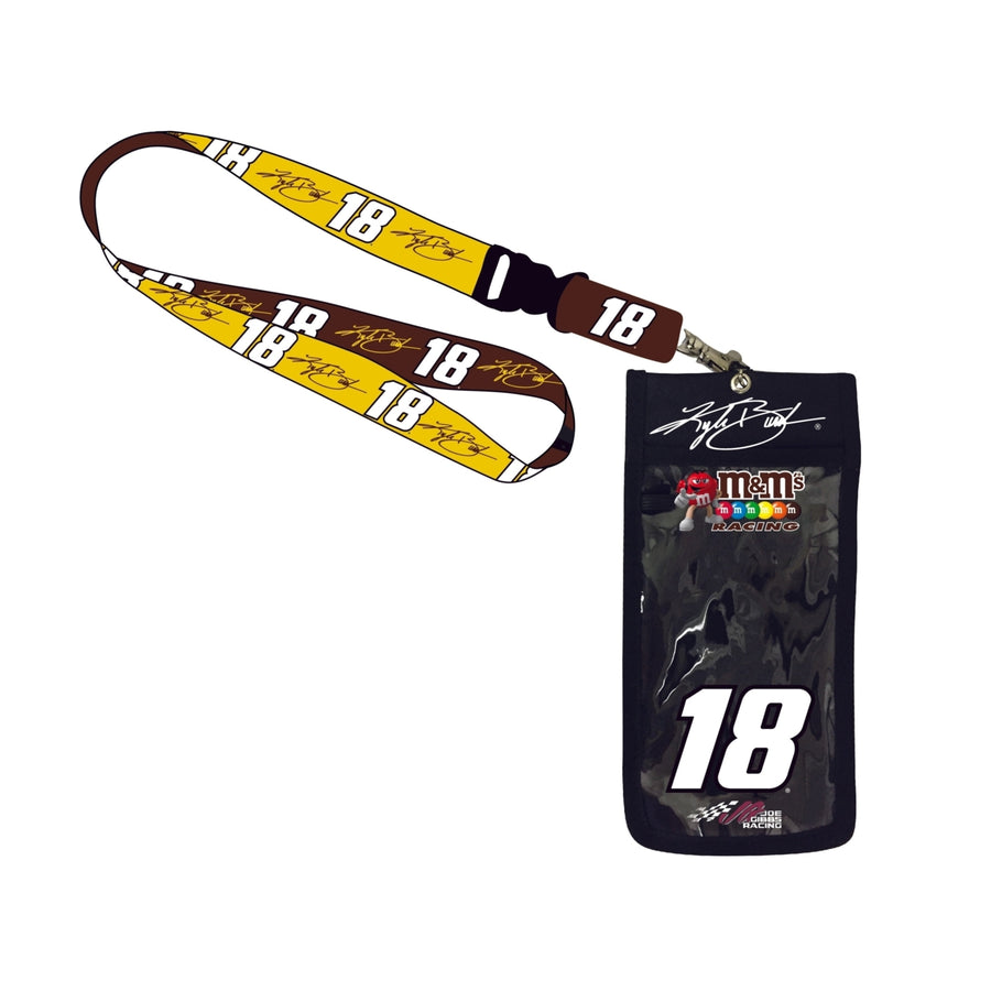 Kyle Busch 18 Racing Nascar Deluxe Credential Holder w/Lanyard  for 2020 Image 1