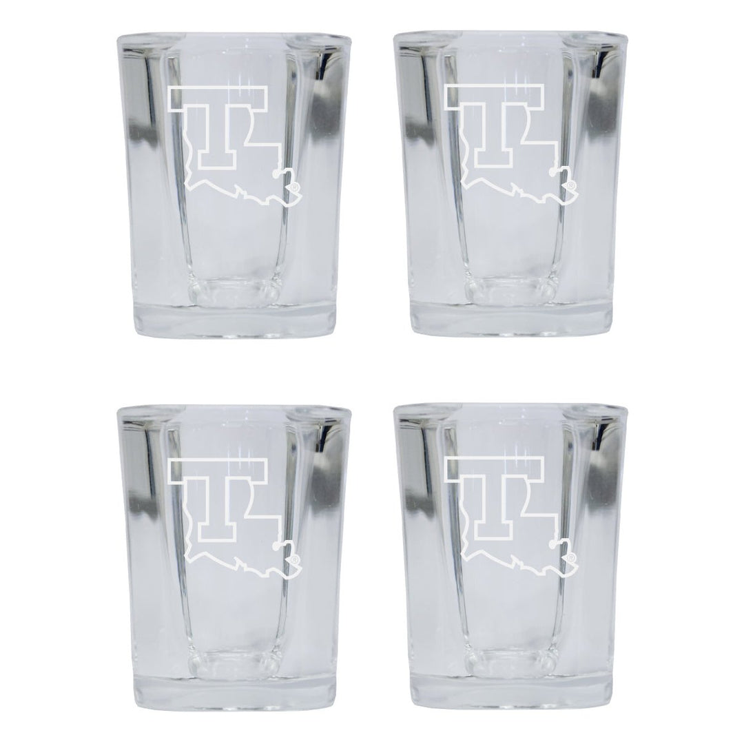 Louisiana Tech Bulldogs NCAA Collectors Edition 2oz Square Shot Glass - Laser Etched Logo 4-Pack Image 1