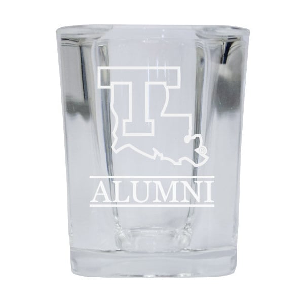 NCAA Louisiana Tech Bulldogs Alumni 2oz Laser Etched Square Shot Glass Image 1