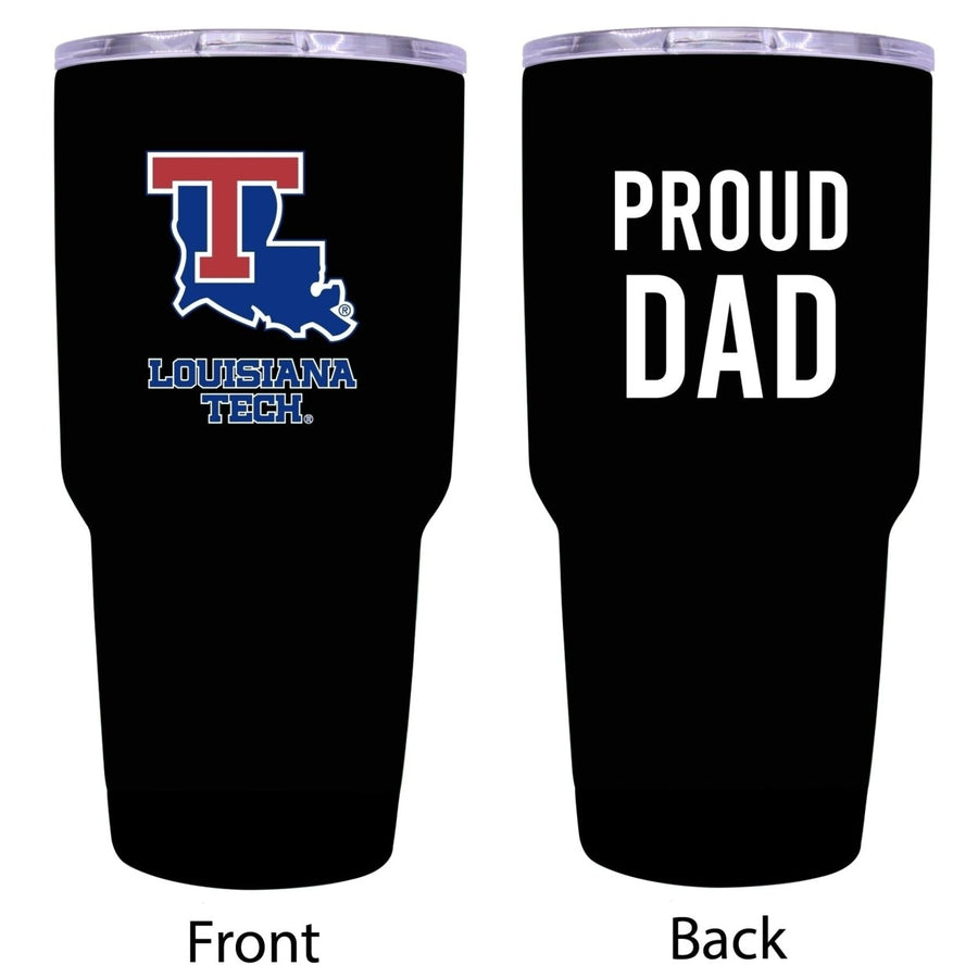 Louisiana Tech Bulldogs Proud Dad 24 oz Insulated Stainless Steel Tumbler Black Image 1