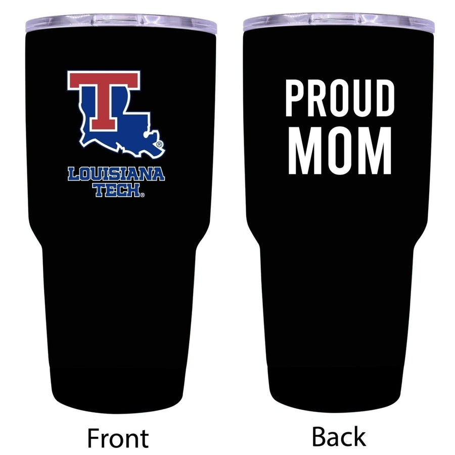 Louisiana Tech Bulldogs Proud Mom 24 oz Insulated Stainless Steel Tumbler - Black Image 1