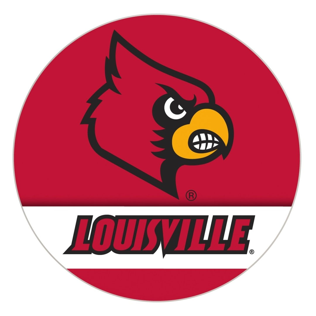 Louisville Cardinals Paper Coaster 4 Pack Image 1