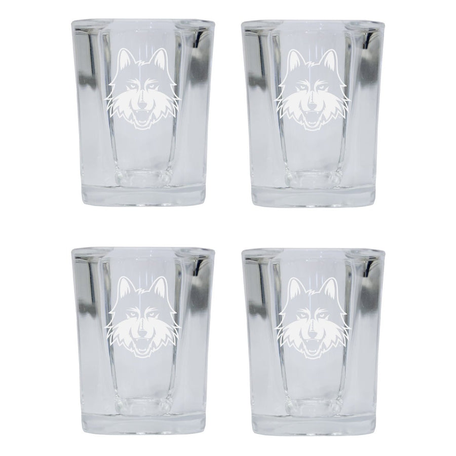 Loyola University Ramblers NCAA Collectors Edition 2oz Square Shot Glass - Laser Etched Logo 4-Pack Image 1