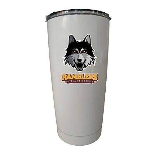 Loyola University Ramblers 16 oz White Insulated Stainless Steel Tumbler White. Image 1