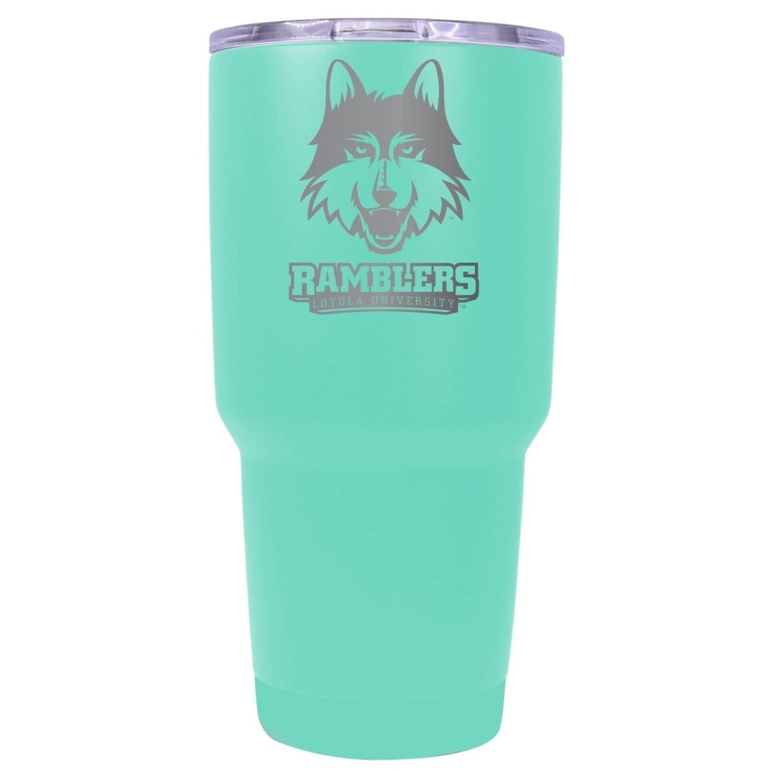 Loyola University Ramblers Premium Laser Engraved Tumbler - 24oz Stainless Steel Insulated Mug Choose Your Color. Image 1