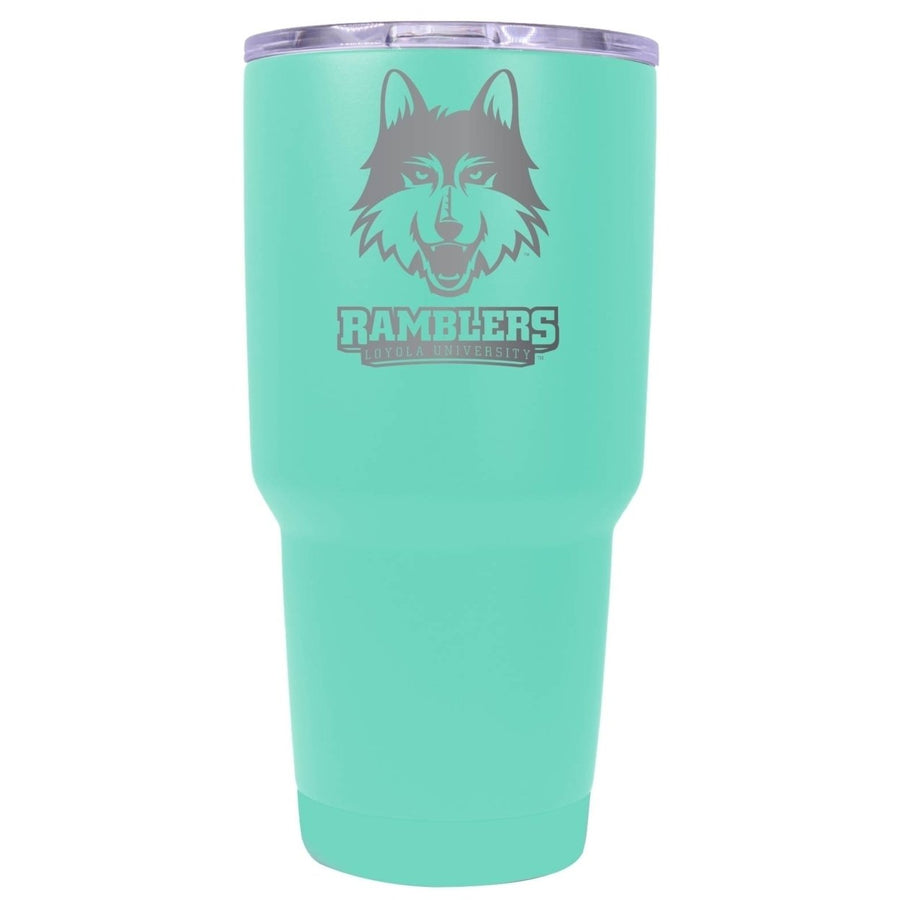 Loyola University Ramblers Premium Laser Engraved Tumbler - 24oz Stainless Steel Insulated Mug Choose Your Color. Image 1