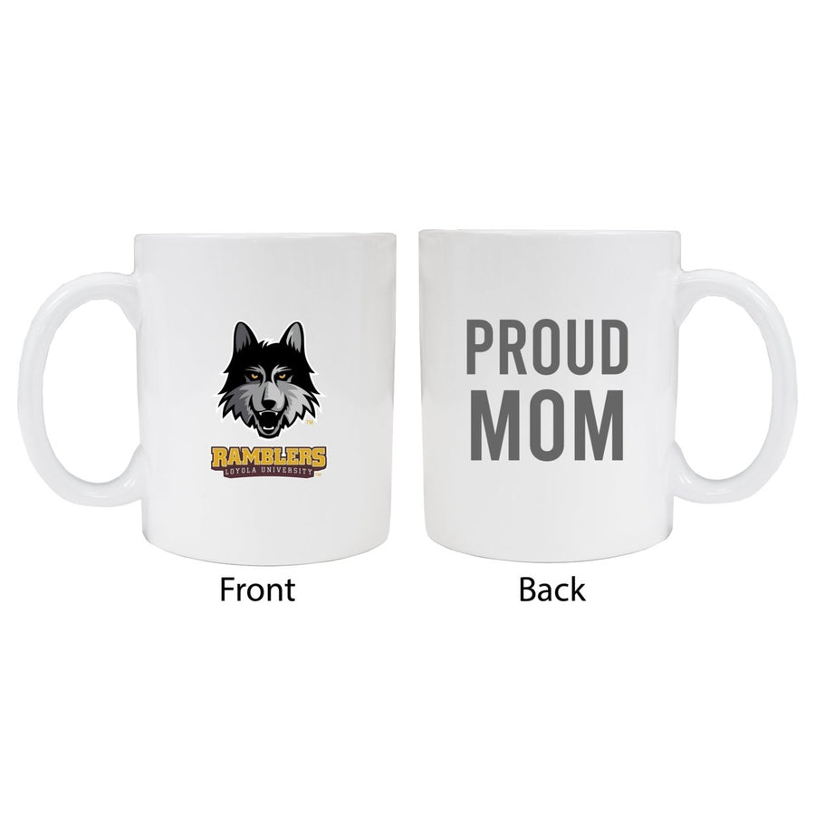 Loyola University Ramblers Proud Mom Ceramic Coffee Mug - White (2 Pack) Image 1