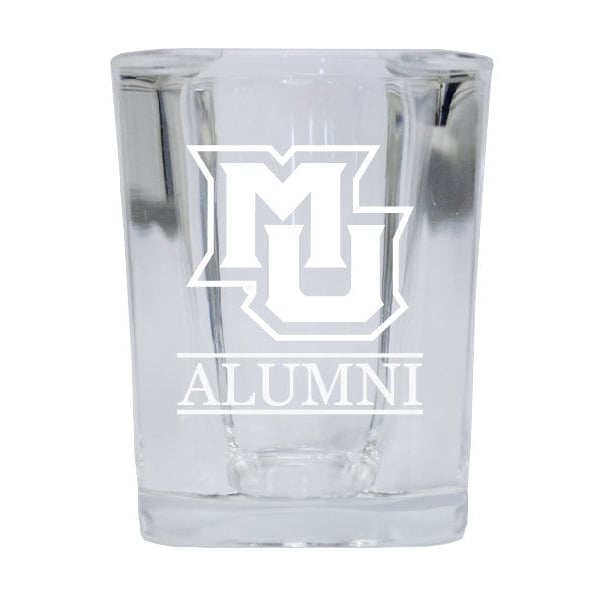 NCAA Marquette Golden Eagles Alumni 2oz Laser Etched Square Shot Glass Image 1