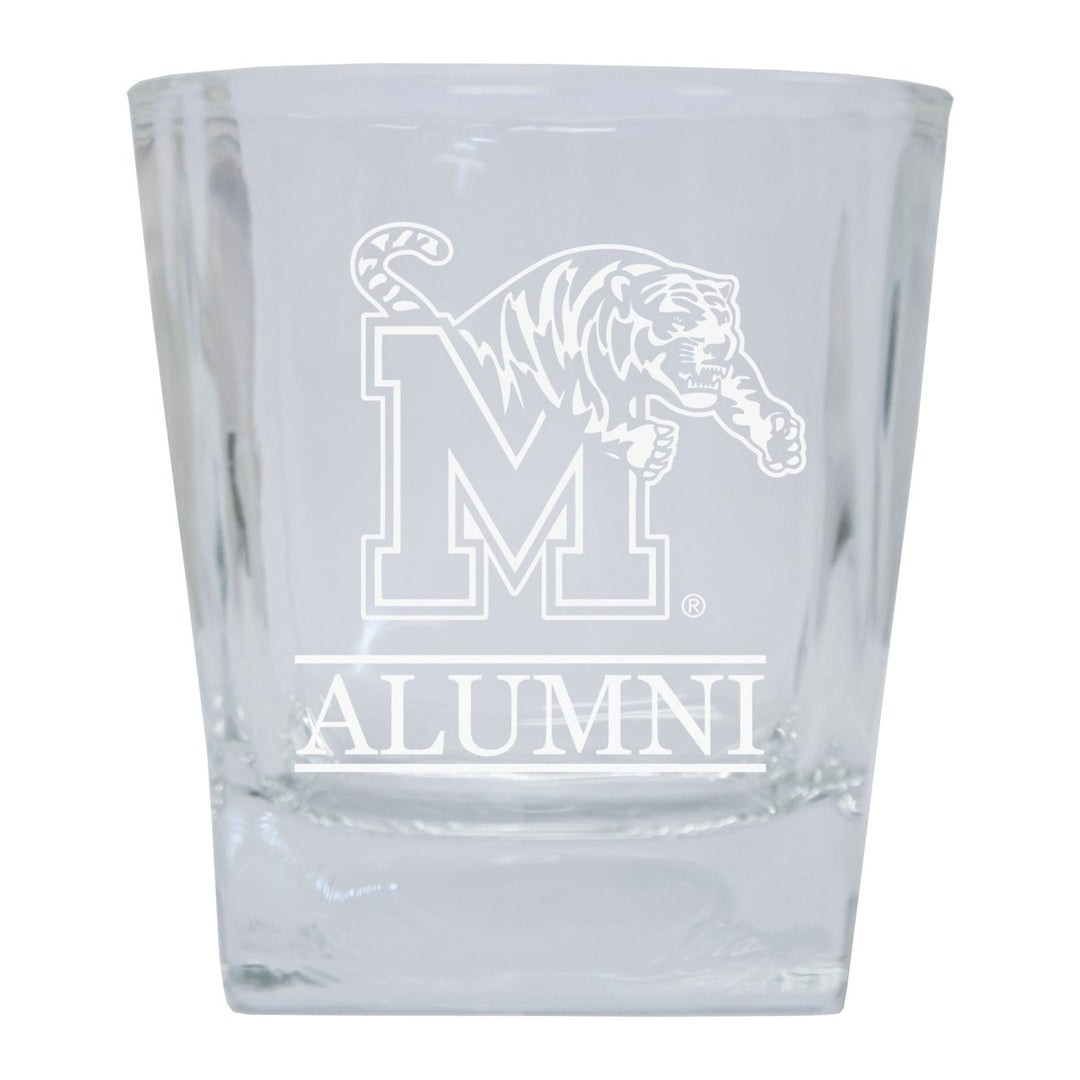 Memphis Tigers 2-Pack Alumni Elegance 10oz Etched Glass Tumbler Image 1