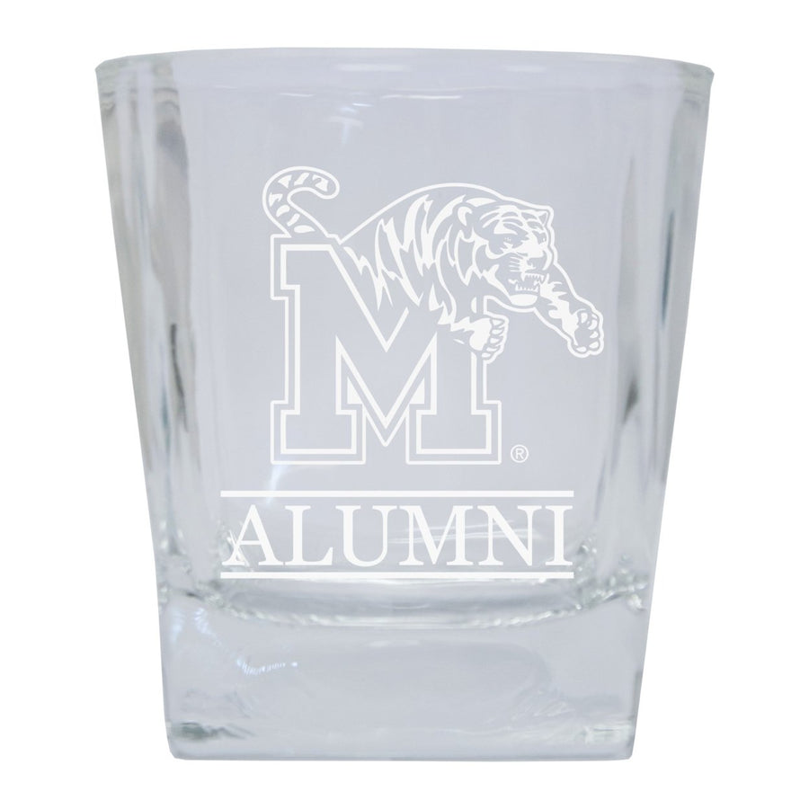 Memphis Tigers 2-Pack Alumni Elegance 10oz Etched Glass Tumbler Image 1