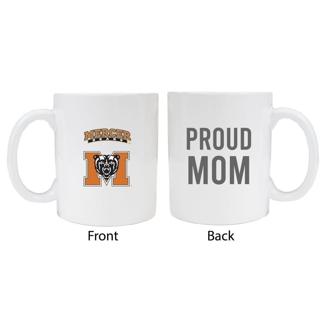 Mercer University Proud Mom Ceramic Coffee Mug - White Image 1