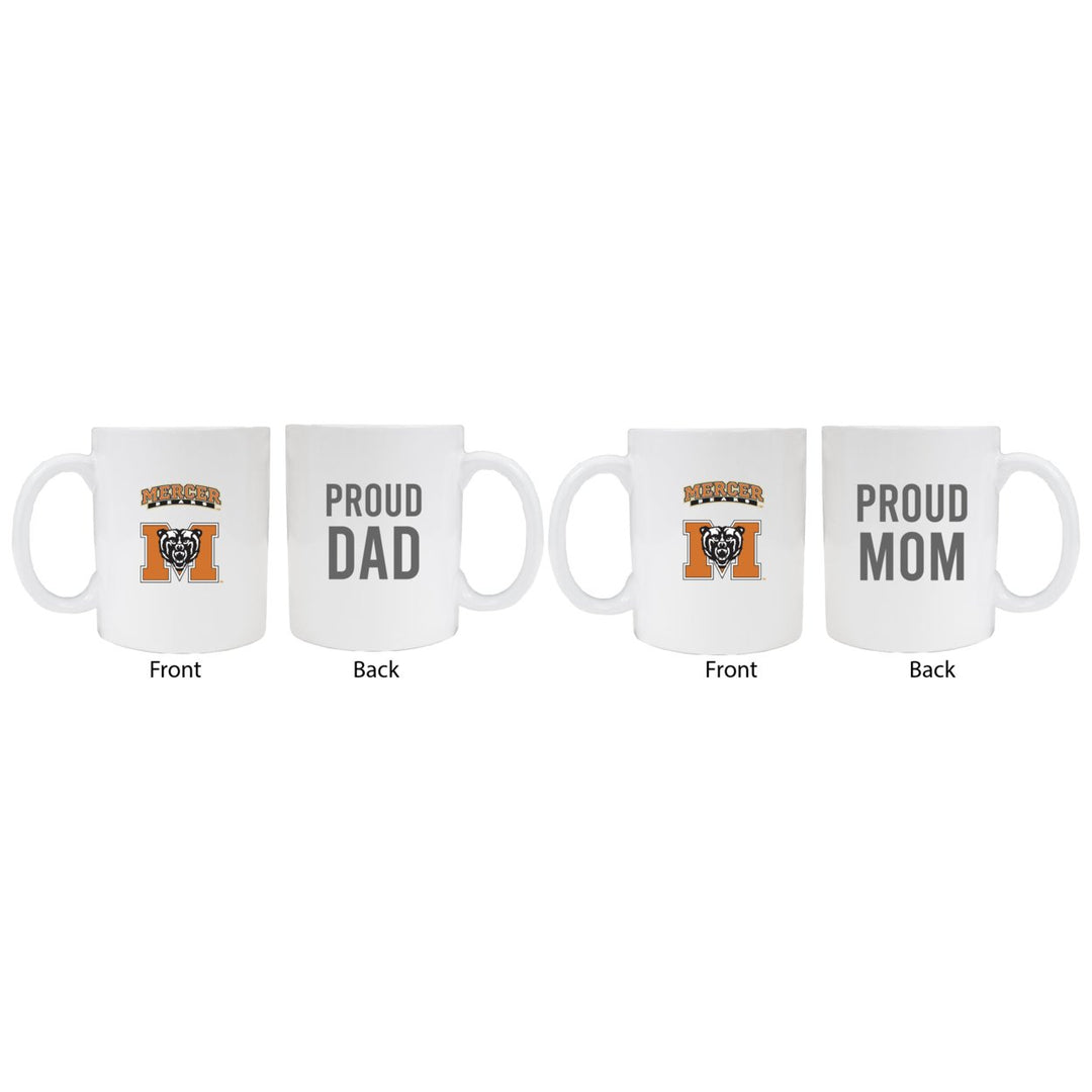 Mercer University Proud Mom And Dad White Ceramic Coffee Mug 2 pack (White) Image 1