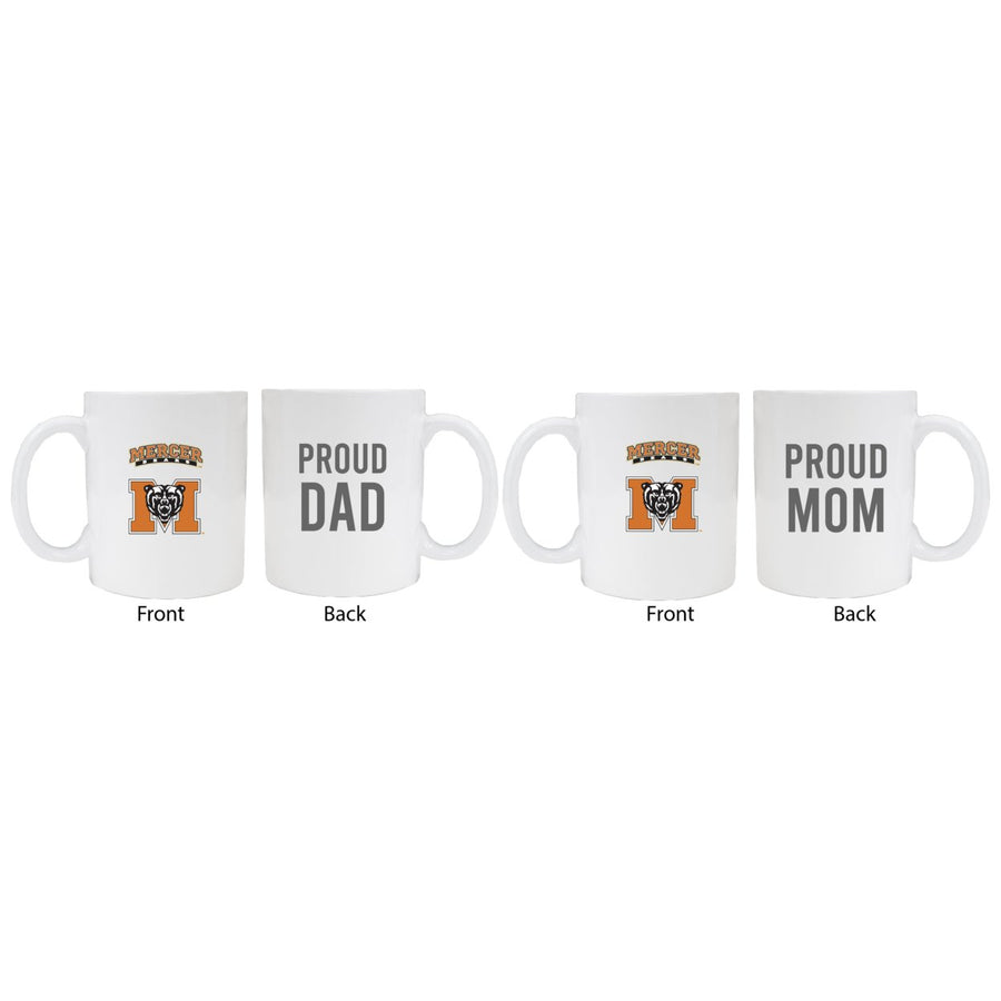 Mercer University Proud Mom And Dad White Ceramic Coffee Mug 2 pack (White) Image 1