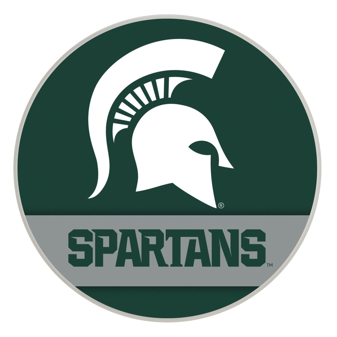 Michigan State Spartans Officially Licensed Paper Coasters (4-Pack) - Vibrant Furniture-Safe Design Image 1