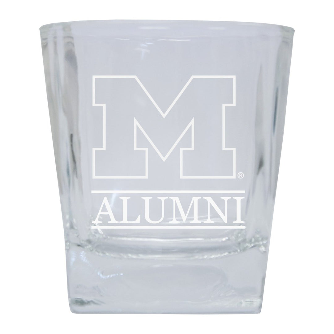 Michigan Wolverines 2-Pack Alumni Elegance 10oz Etched Glass Tumbler Image 1