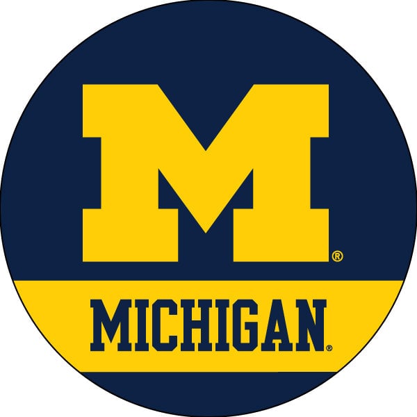 Michigan Wolverines Officially Licensed Paper Coasters (4-Pack) - Vibrant Furniture-Safe Design Image 1