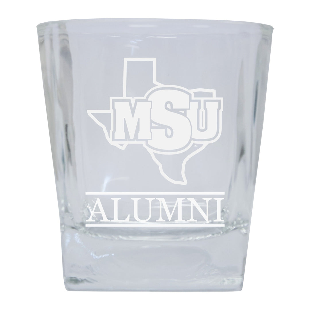 Midwestern State University Mustangs 2-Pack Alumni Elegance 10oz Etched Glass Tumbler Image 1