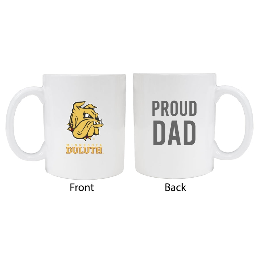 Minnesota Duluth Bulldogs Proud Dad White Ceramic Coffee Mug - White Image 1