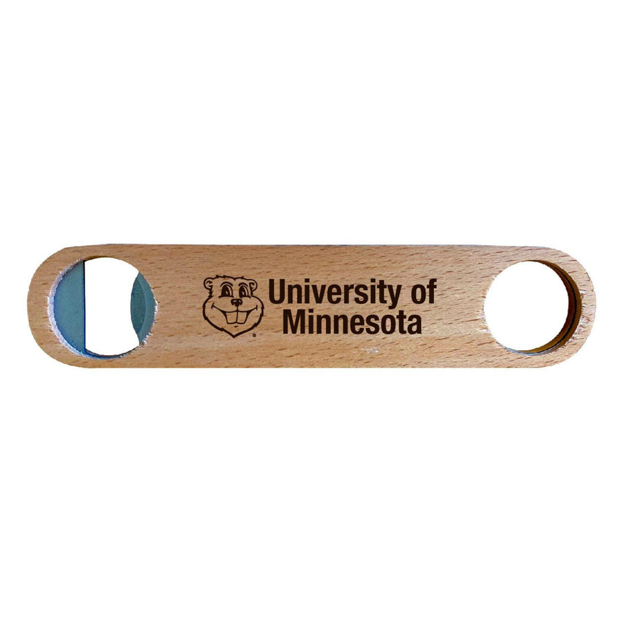 Minnesota Gophers NCAA Elegant Laser-Etched Wooden Bottle Opener - Collegiate Bar Accessory Image 1