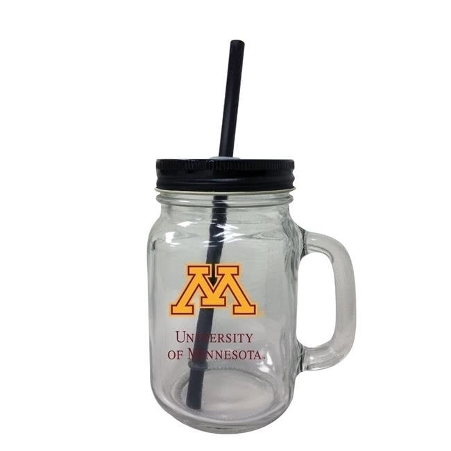 Minnesota Gophers Mason Jar Glass Image 1