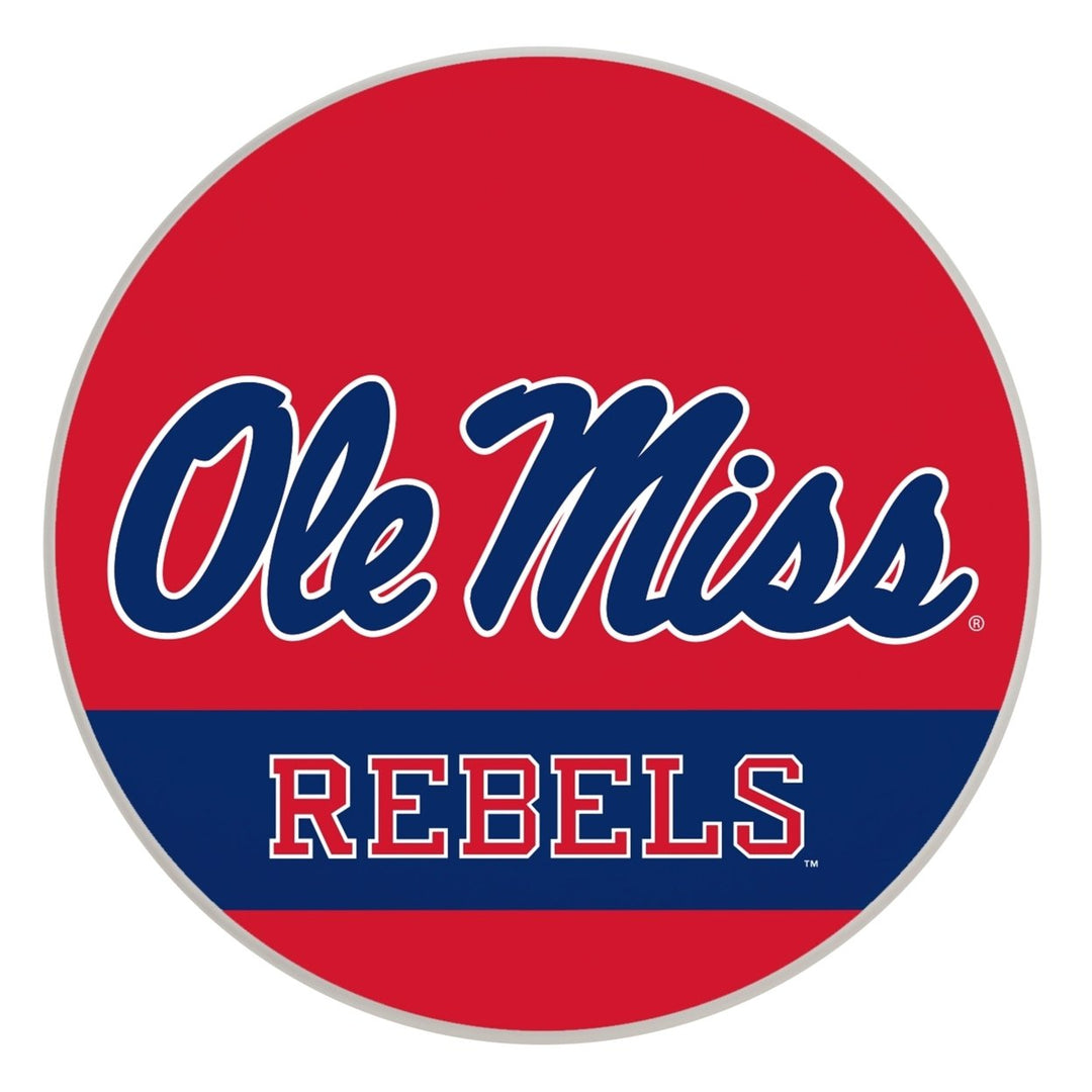 Mississippi Rebels "Ole Miss" Officially Licensed Paper Coasters (4-Pack) - VibrantFurniture-Safe Design Image 1