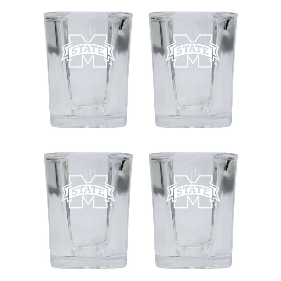 Mississippi State Bulldogs NCAA Collectors Edition 2oz Square Shot Glass - Laser Etched Logo 4-Pack Image 1