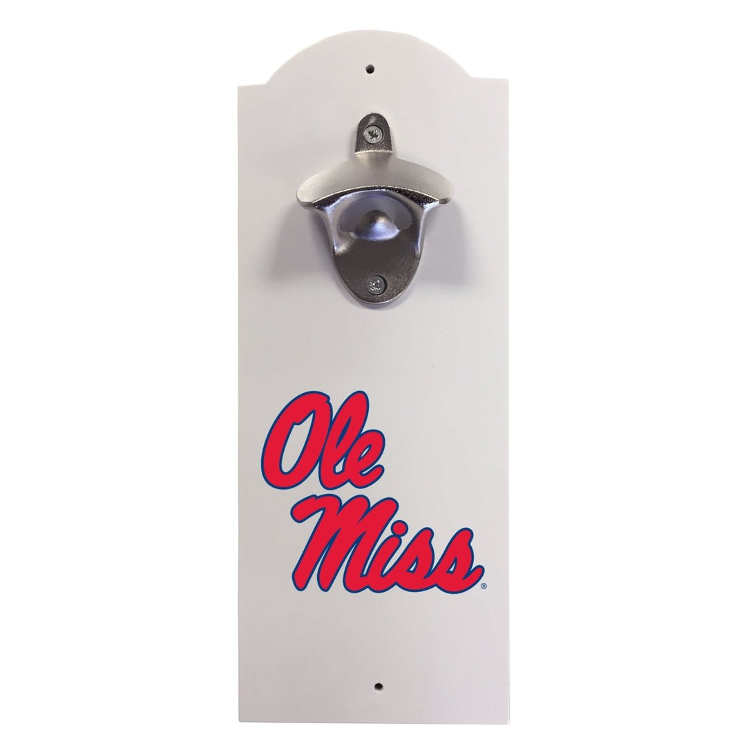 Mississippi Rebels"Ole MIss" Wall Mounted Bottle Opener Image 1