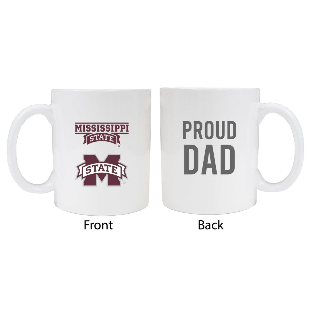 Mississippi State Bulldogs Proud Dad Ceramic Coffee Mug - White Image 1