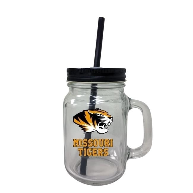 Missouri Tigers Mason Jar Glass Image 1